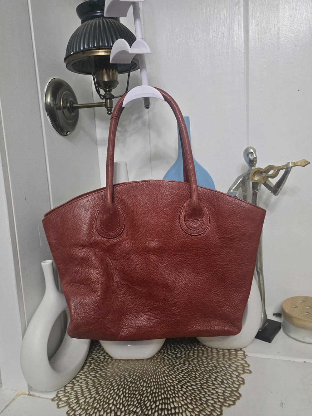 RADLEY LONDON Deep Red/Rust Leather Tote
